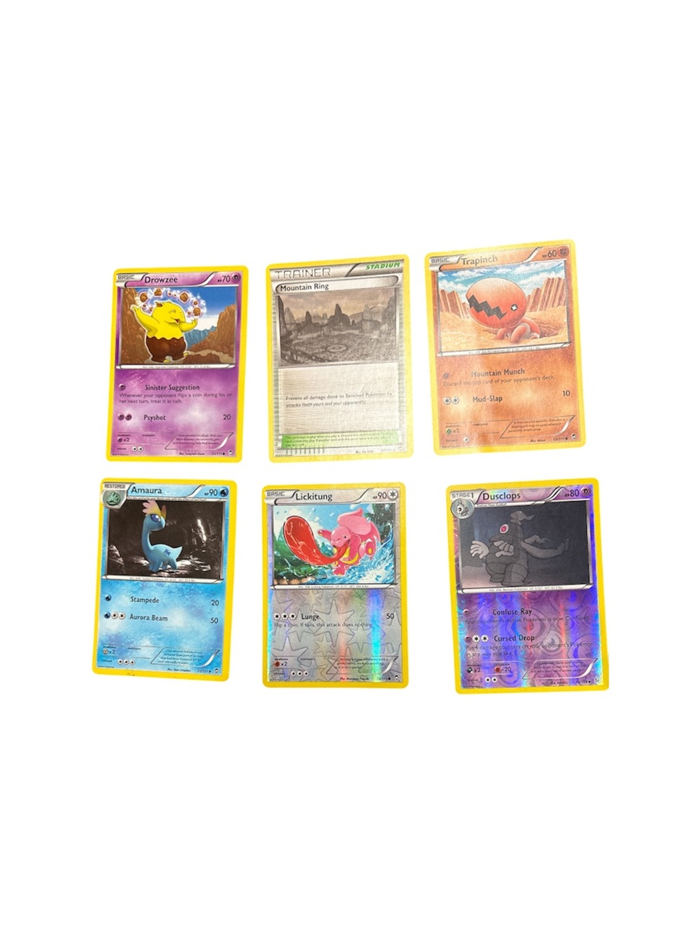 Lot of 6 Holo Pokemon Cards - Assorted Colors